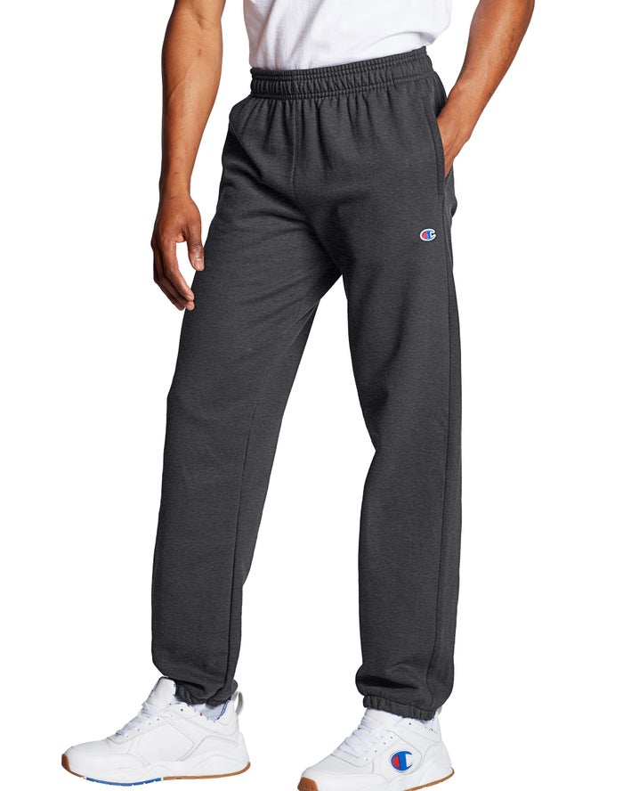 Champion Powerblend Fleece Relaxed Bottom Broek Heren - DonkerGrijs - Belgie 3720ZXJQH